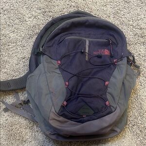 The North Face purple and Gray Backpack